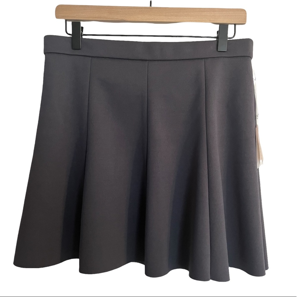 Forever 21 Contemporary | NWT Elastic Skater Mini Skirt in Dark Grey Size L